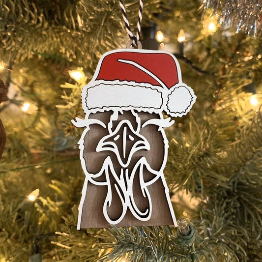 Chicken Wooden Christmas Ornament