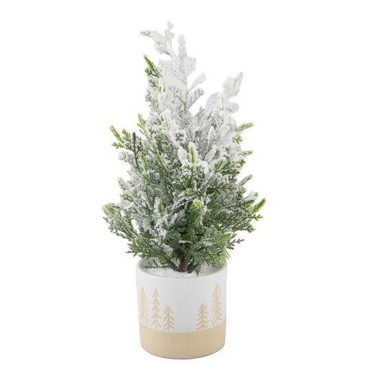 13" Frosted Tree Floral Arrangement